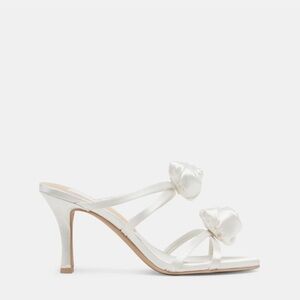 Dolce Vita Linzy True White Satin Heels